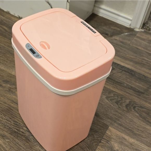 Ninestars Rectangular Motion Sensor Trash Can- Pink - Picture 12 of 12